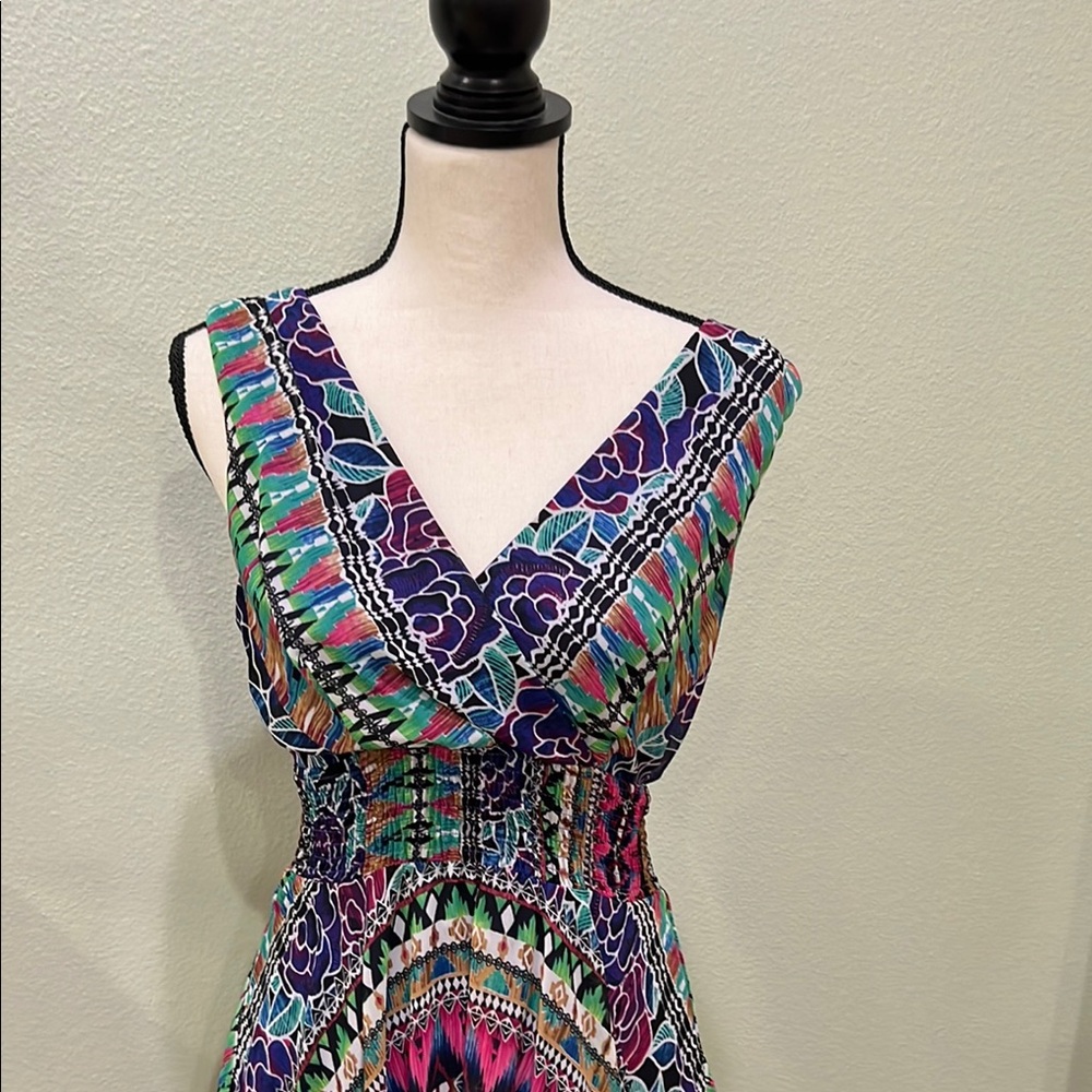 Rabbit Rabbit Rabbit Purple Blue Asymmetrical Sundress - Picture 3 of 5